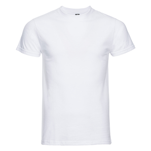 T shirt promozionale uomo bianca slim fit in cotone 145 gr Russell SLIM BAS155M-B - Bianco