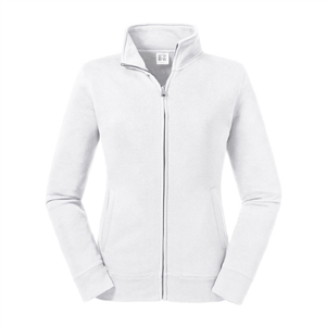 Felpa personalizzabile full zip da donna in policotone 280gr Russell AUTENTHIC BAS267F - Bianco