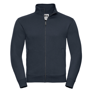 Felpa con logo full zip uomo in policotone 280gr Russell AUTENTHIC BAS267M - French Navy