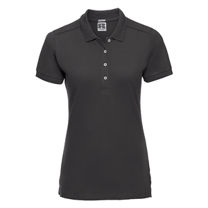Polo donna stretch in cotone 210gr Russell  BAS566F - Nero