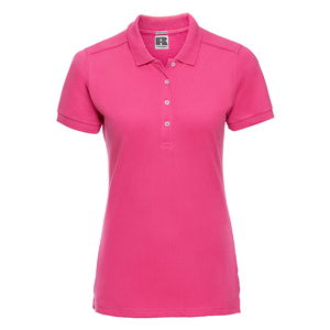 Polo donna stretch in cotone 210gr Russell  BAS566F - Fucsia