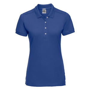 Polo donna stretch in cotone 210gr Russell  BAS566F - Blu Royal