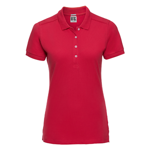 Polo donna stretch in cotone 210gr Russell  BAS566F - Rosso