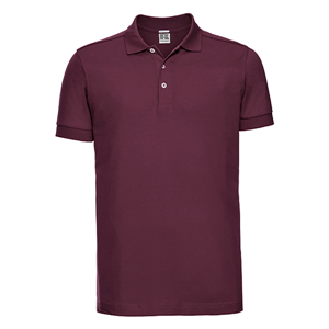 Polo uomo stretch in cotone 210gr Russell  BAS566M - Bordeaux
