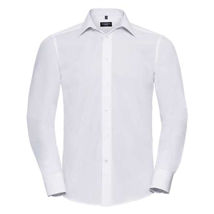 Camicia uomo manica lunga in tessuto popeline RUSSELL BAS924M - Bianco