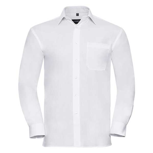 Camicia uomo manica lunga in tessuto popeline RUSSELL BAS936M - Bianco