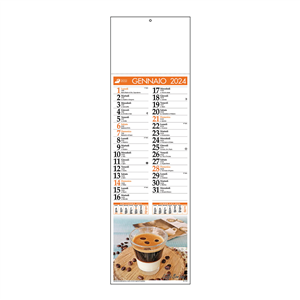 Calendario illustrato trimestrale CAFFE' C4490 - Bianco