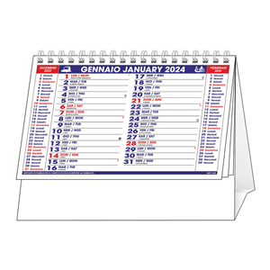 Calendario da tavolo trimestrale 12 fogli C6551 - Bianco