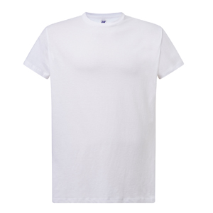 T-shirt promozionale da donna bianca in cotone 150gr JHK CURVES CURVS150-b - Bianco