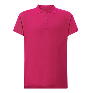 Polo da donna personalizzata in cotone 200gr JHK CURVES CURVSPOLO - Fucsia