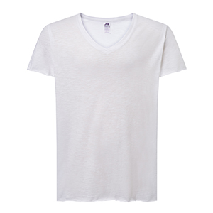Maglietta personalizzabile da donna bianca in cotone slub 120gr JHK CURVES SLUB CURVSSLUB-B - Bianco