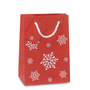 Shopper Natale personalizzate in carta cm 16x23x10 BOSSA SMALL CX1413 - Rosso