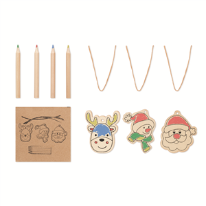 Set da disegno con soggetti Natalizi FUNCOOL CX1535 - Legno