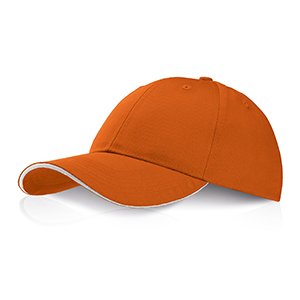 Cappellino personalizzato in policotone 6 pannelli Legby Ocean Breeze TYLER D15572 - Arancio