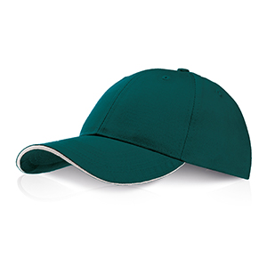 Cappellino personalizzato in policotone 6 pannelli Legby Ocean Breeze TYLER D15572 - Verde Scuro