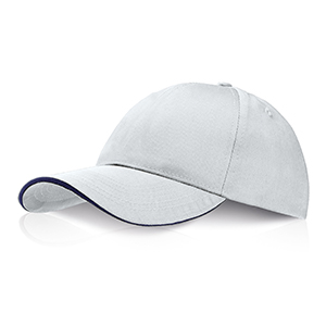 Cappellino personalizzato in cotone 5 pannelli Legby Ocean Breeze CALIBI D17431 - Bianco