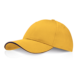 Cappellino personalizzato in cotone 5 pannelli Legby Ocean Breeze CALIBI D17431 - Giallo