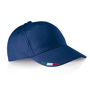 Cappellino personalizzato in cotone con bandiera ricamataLegby Ocean Breeze ITALIA-1 D19576 - Blu Navy