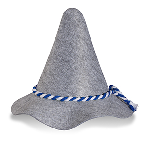 Cappello da Octoberfest in feltro FEST D19802 - Grigio