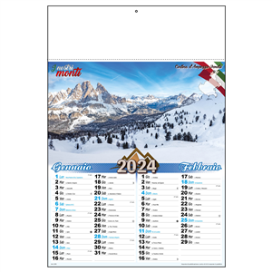 Calendario illustrato MONTI D3590 - Bianco