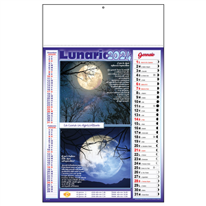 Calendario illustrato LUNARIO D8790 - Bianco
