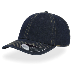 Cappellino da baseball personalizzabile in cotone Atlantis DAD HAT DADH - Denim Scuro