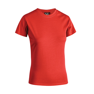 T-shirt personalizzabile da donna bianca in cotone 145gr Myday WOMAN E0423 - Rosso