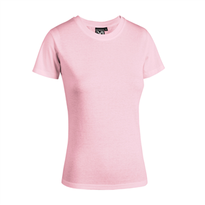 T-shirt personalizzabile da donna bianca in cotone 145gr Myday WOMAN E0423 - Rosa
