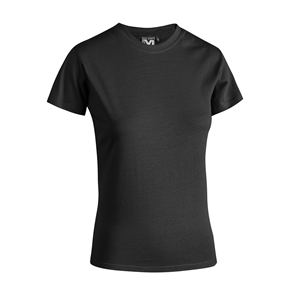 T-shirt personalizzabile da donna bianca in cotone 145gr Myday WOMAN E0423 - Nero