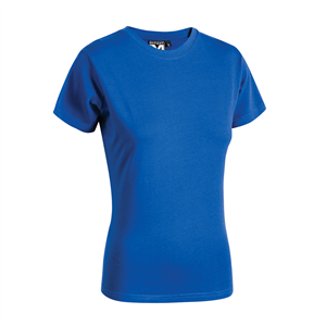 T-shirt personalizzabile da donna bianca in cotone 145gr Myday WOMAN E0423 - Blu Royal