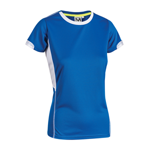 T-Shirt running Myday MARATHON E0533 - Blu Royal - Bianco