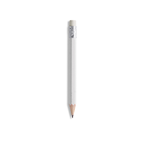 Mini matite con gomma FANNY SHORT E16205 - Bianco