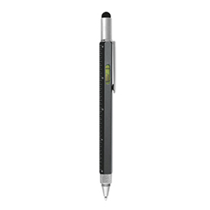 Penna in metallo con bolla e touch BRICK E17096 - Nero