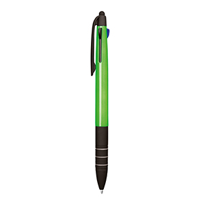 Penna 4 colori con touch screen TRIO FLU E18877 - Verde Fluo