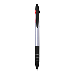 Penna a sfera 4 colori con touch TRIO E18878 - Silver