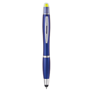 Penna personalizzata con touch e evidenziatore MARKER E19888 - Blu Navy