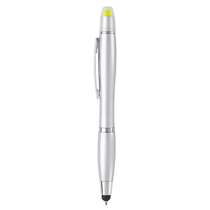 Penna personalizzata con touch e evidenziatore MARKER E19888 - Silver