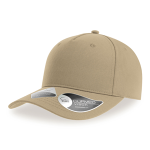 Cappello baseball personalizzato a in poliestere riciclato 5 pannelli Atlantis FIJI FIJC - Kaki