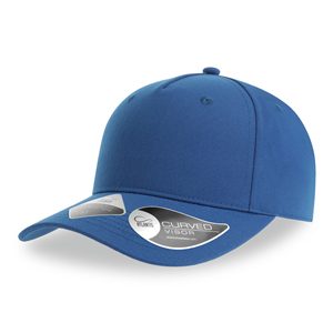 Cappello baseball personalizzato a in poliestere riciclato 5 pannelli Atlantis FIJI FIJC - Blu royal