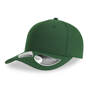 Cappello baseball personalizzato a in poliestere riciclato 5 pannelli Atlantis FIJI FIJC - Verde bottiglia