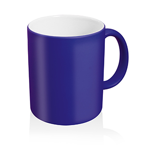 Tazza ceramica bianca personalizzata 300 ml MUG-COLOR MATT G20345 - Blu Navy