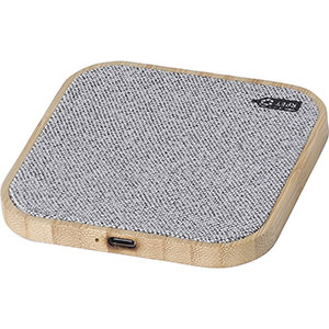 Caricabatterie personalizzato in bamboo wireless MOSES GV1014854 - Grigio