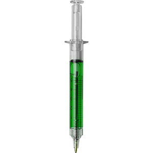 Penna pubblicitaria siringa DR. DAVID GV1063 - Verde chiaro