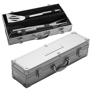 Gift set barbecue in acciaio inox JENNIFER GV2637 - Argento