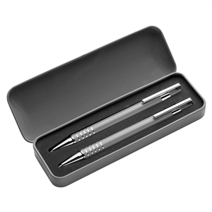 Parure di penne da regalo in alluminio YOLANDA GV3298 - Argento