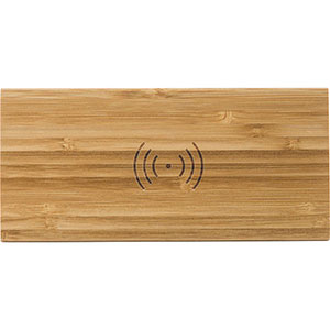 Caricabatterie wireless in bamboo con orologio ROSIE GV431964 - Bamboo