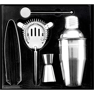 Cocktail set con 5 accessori in acciaio inox NATALINA GV4680 - Argento