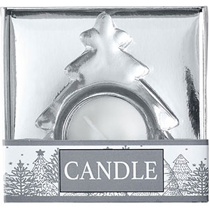 Candela personalizzabile Albero di Natale CASEY GV4896 - Argento