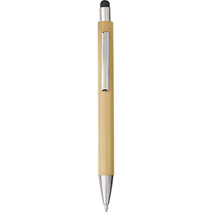 Penna bamboo personalizzata con touch CLAIRE GV548774 - Nero