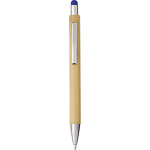 Penna bamboo personalizzata con touch CLAIRE GV548774 - Blu